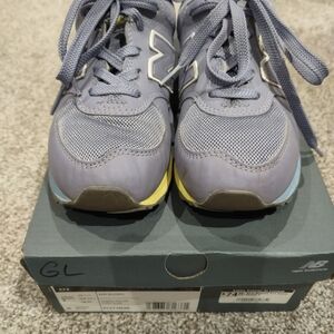 New Balance Kids' Blue and Yellow Sneakers